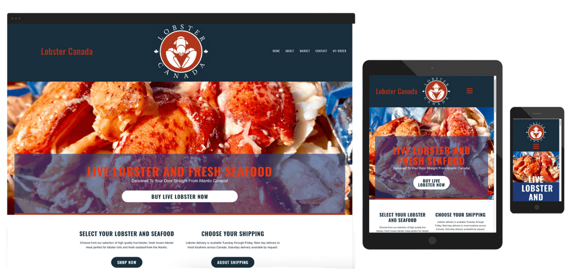 Ejemplo de web responsivo de Lobster Canada
